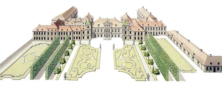 The drawing of the Saxon Palace from the 1666.