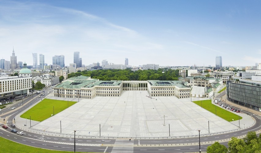 Drawing of the future Saxon Palace in Warsaw front